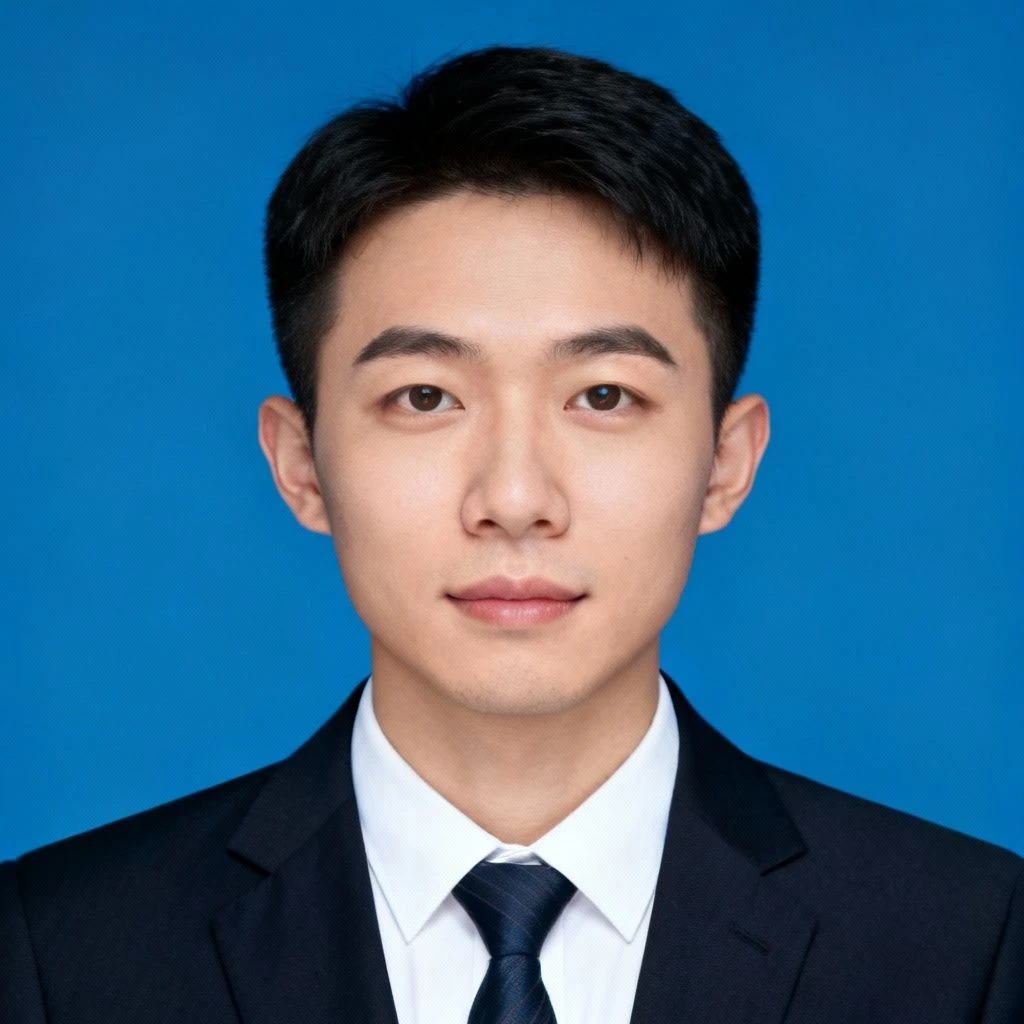 蓝色背景证件照示例1