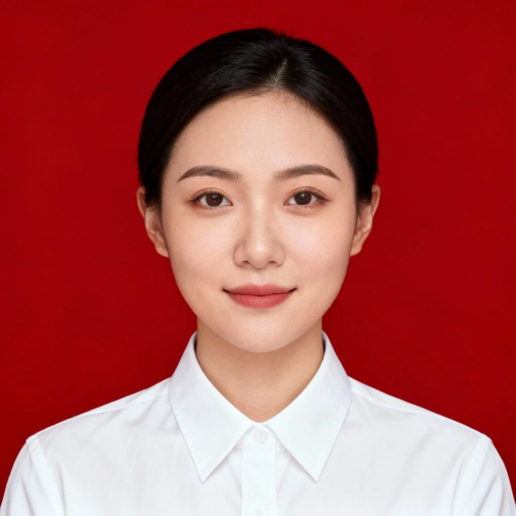 红色背景证件照示例1