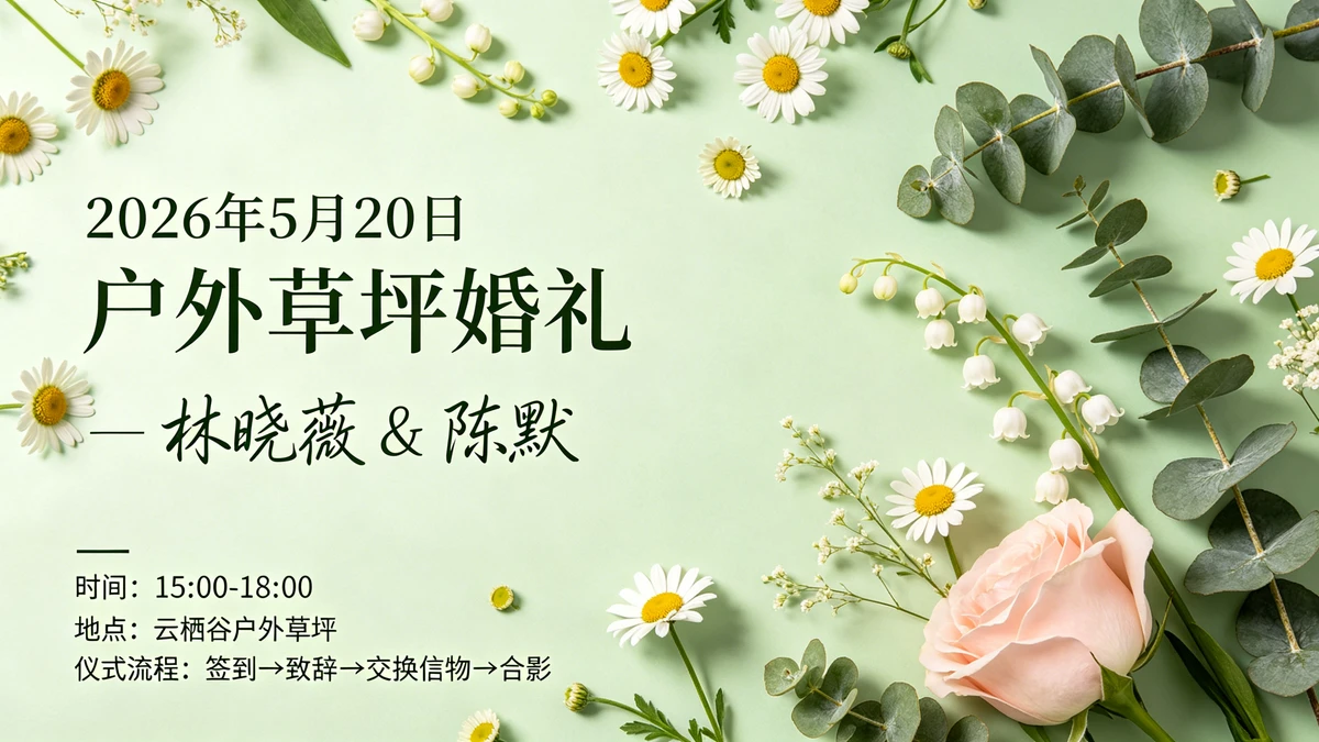 婚礼邀请函示例1