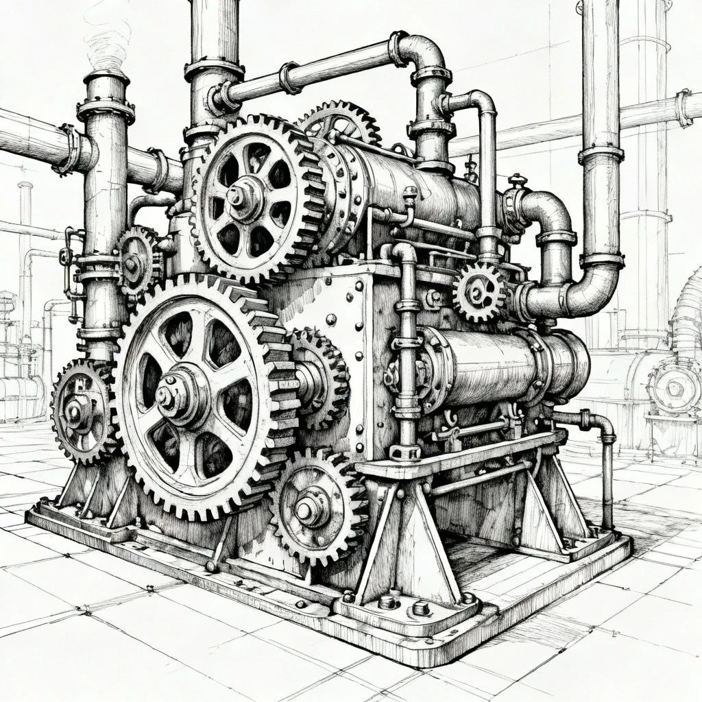机械风格线稿生成示例1