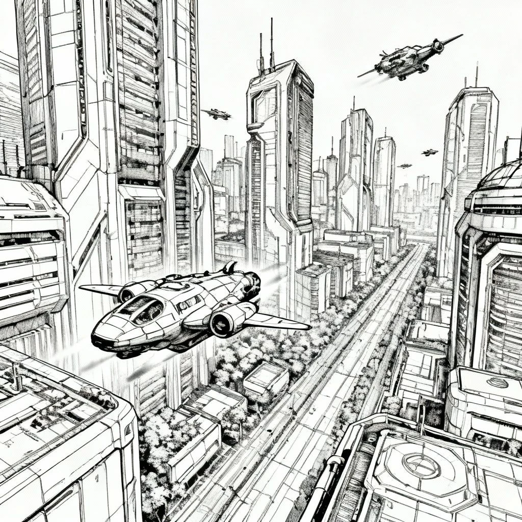 动漫风格线稿生成示例1