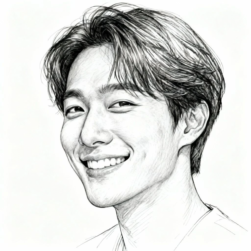 人物风格线稿生成示例1