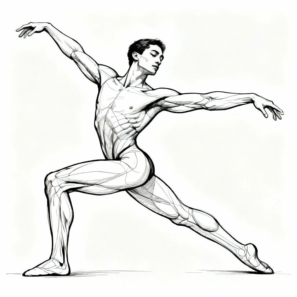 人物风格线稿生成示例1