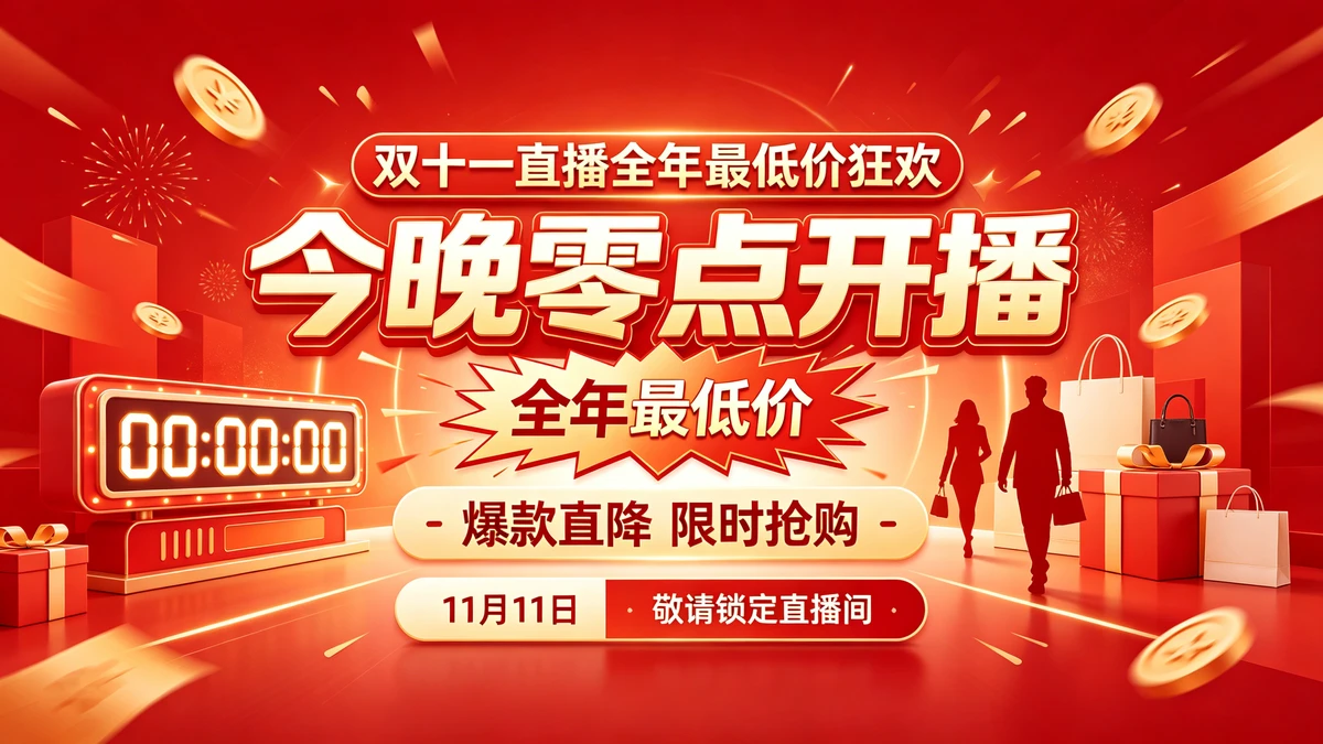 节日直播海报示例1