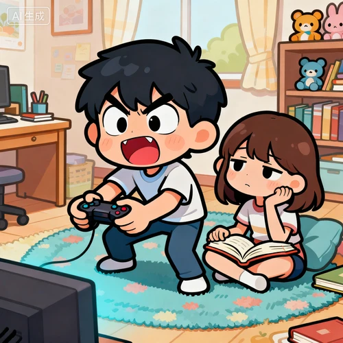 Q版风格情头生成示例1