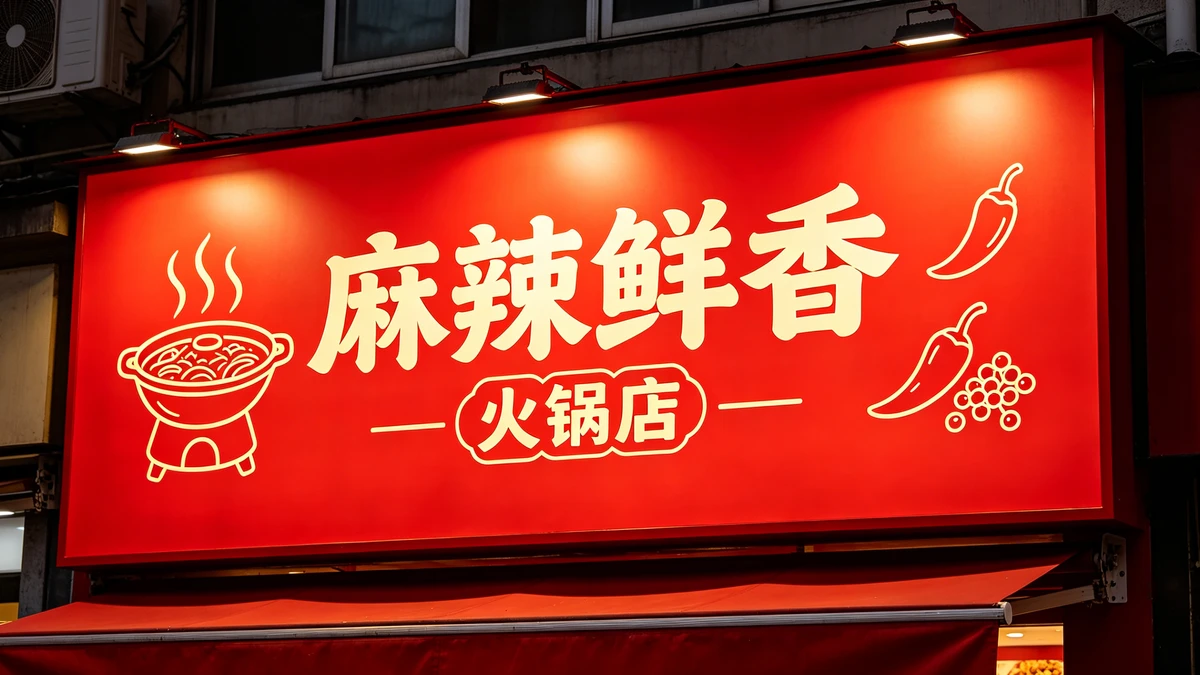 餐饮美食店招示例1