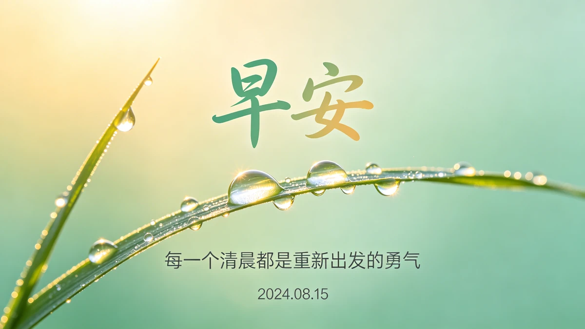 早安问候示例1