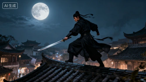 武侠风格封面生成示例1