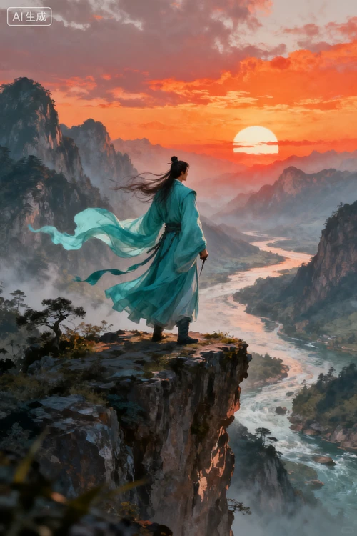 武侠风格封面生成示例1