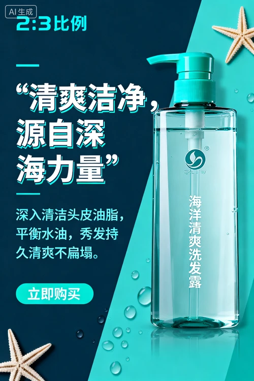 产品背景替换后案例图片 - 蓝绿色调海洋感