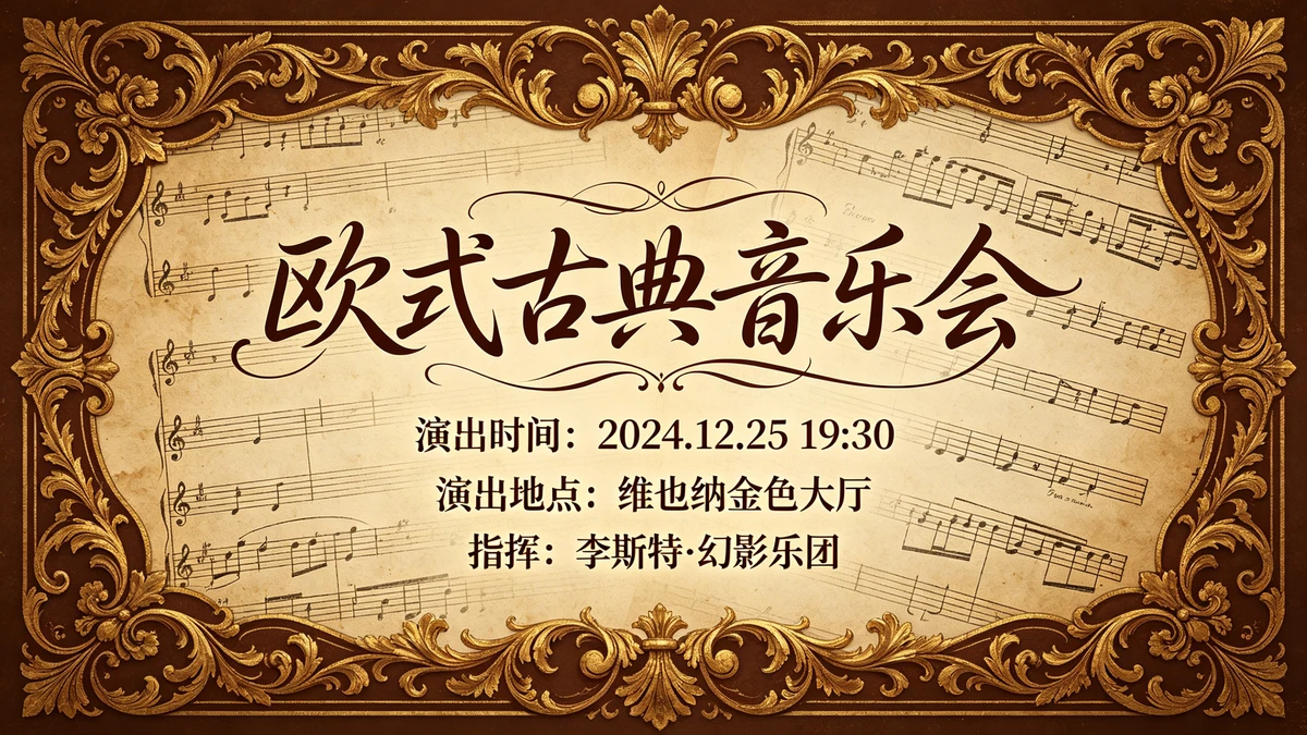 欧式古典宣传单示例1