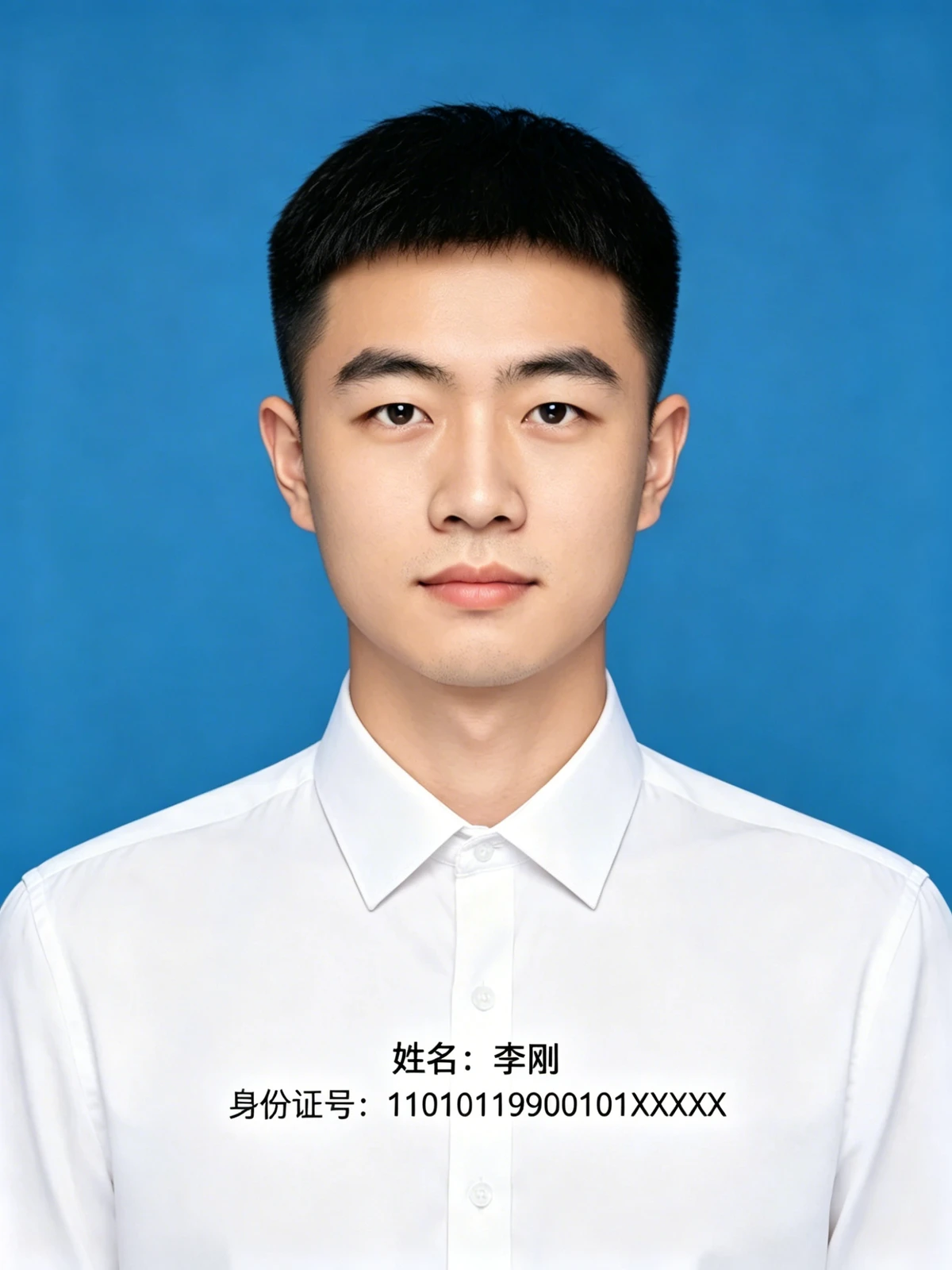 证件照无痕改字前示例图像