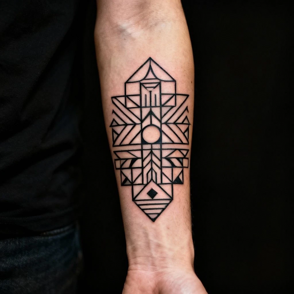 几何风格纹身图案示例1