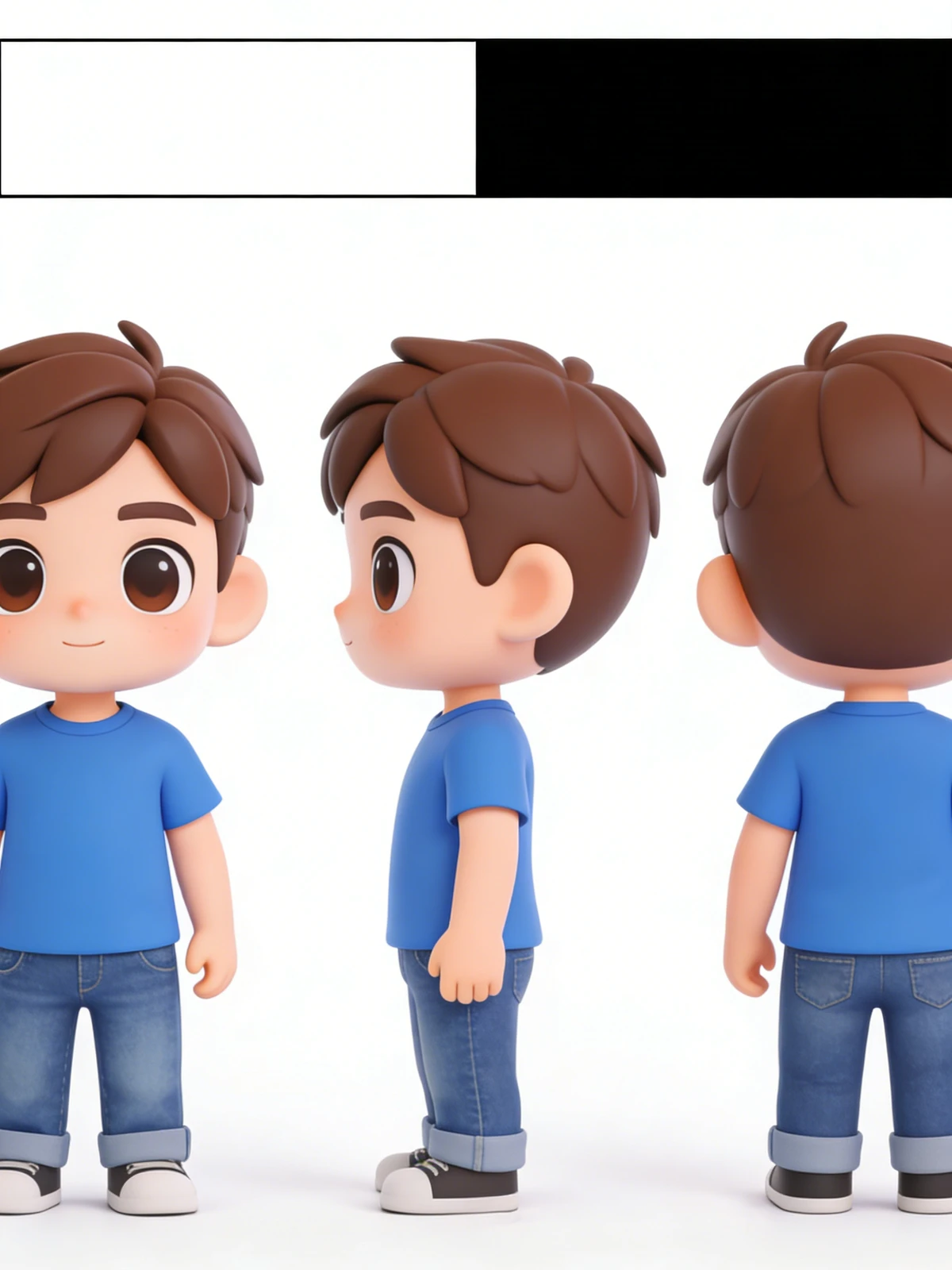 Q版角色三视图示例