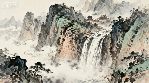 武侠风格壁纸生成示例1