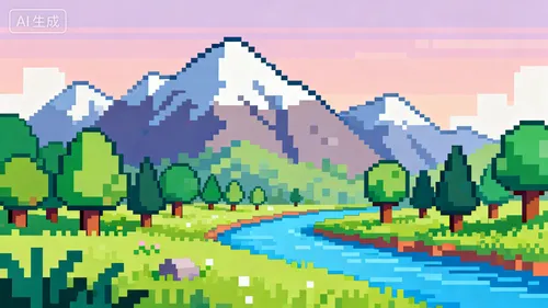 像素风格壁纸生成示例1
