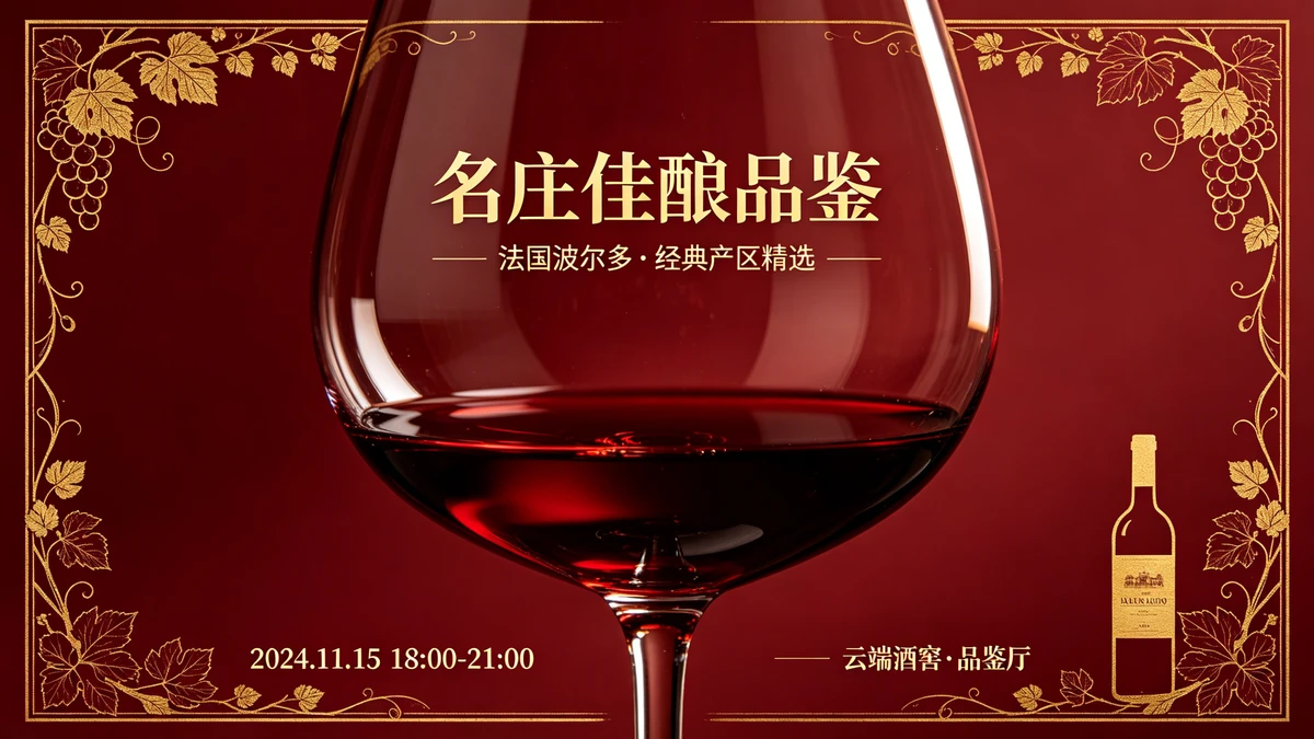 红酒品鉴宣传单示例1