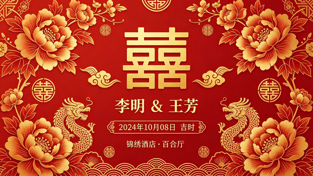 婚礼海报示例1