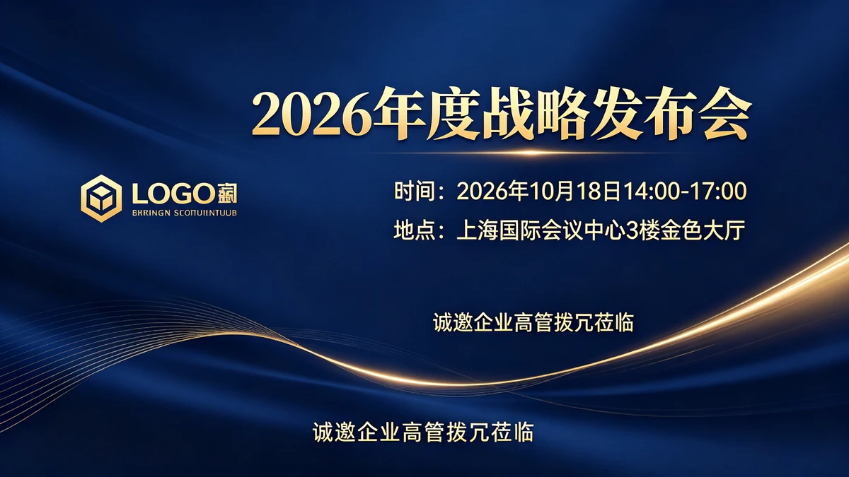商务会议邀请函设计示例1
