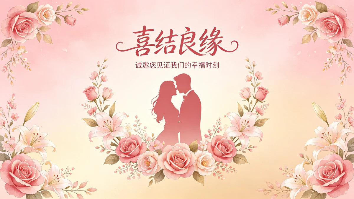 婚礼庆典邀请函示例1