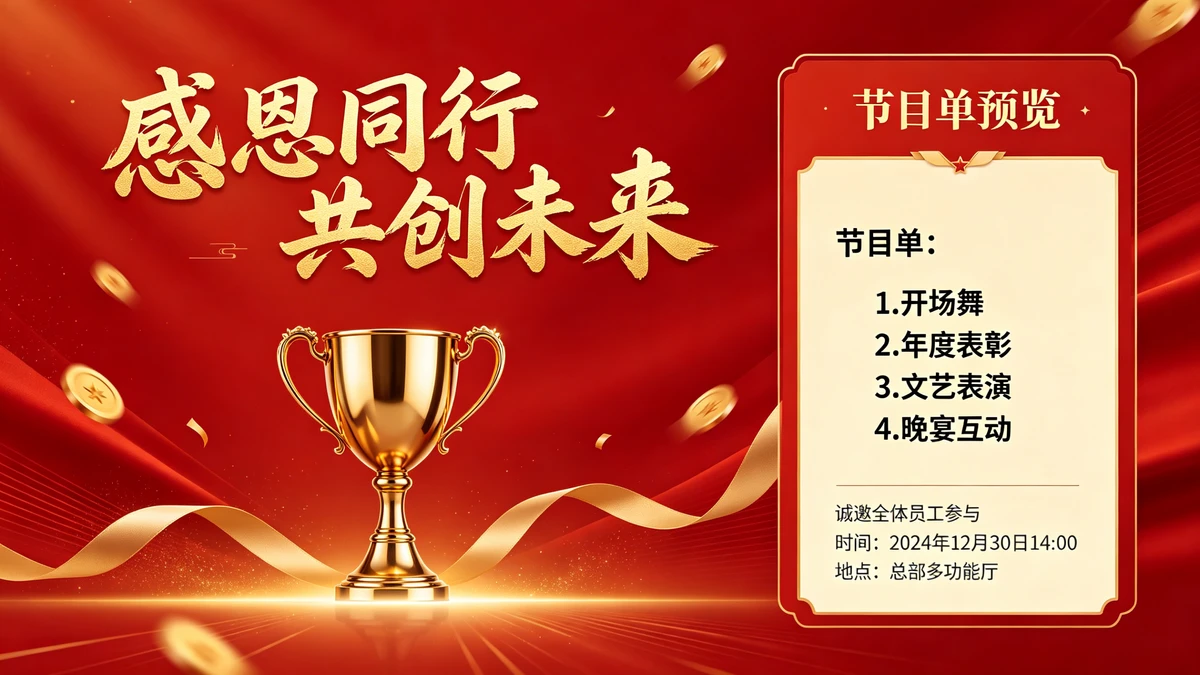 年会晚宴邀请函示例1
