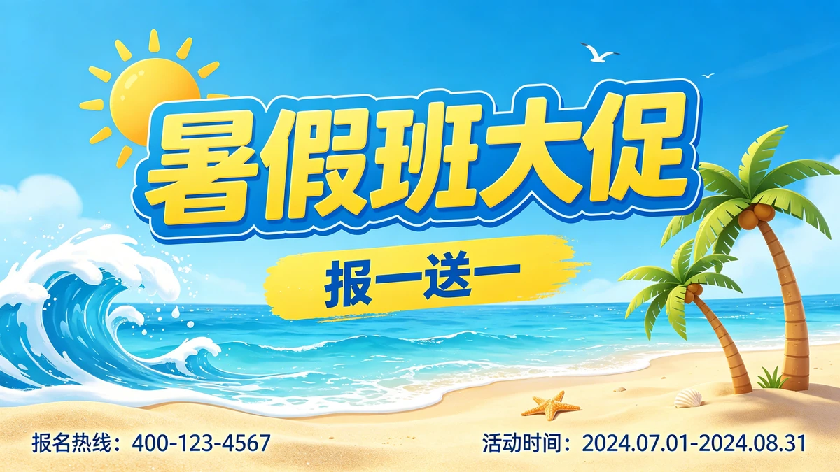 节日招生海报示例1
